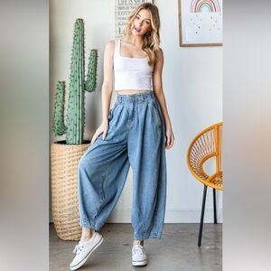 Oli & Hali Blue Flare Wide Leg Jeans